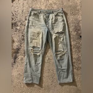 American Eagle Outfitters mom straight jeans, distressed
